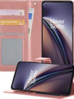 LUQ LUQ OnePlus Nord CE Hoesje Bookcase - Rose Goud
