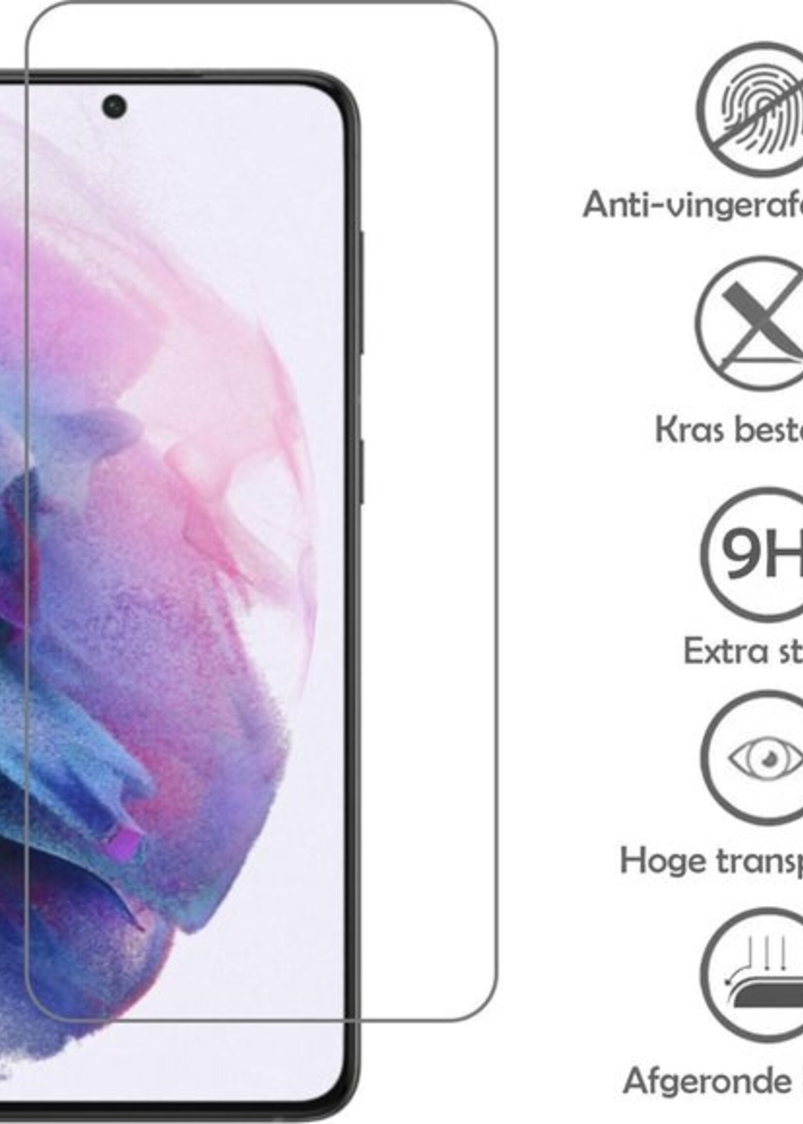 LUQ Screenprotector Geschikt voor Samsung S21 Screenprotector Volledig - Screenprotector Geschikt voor Samsung Galaxy S21 Screenprotector Bescherm Glas