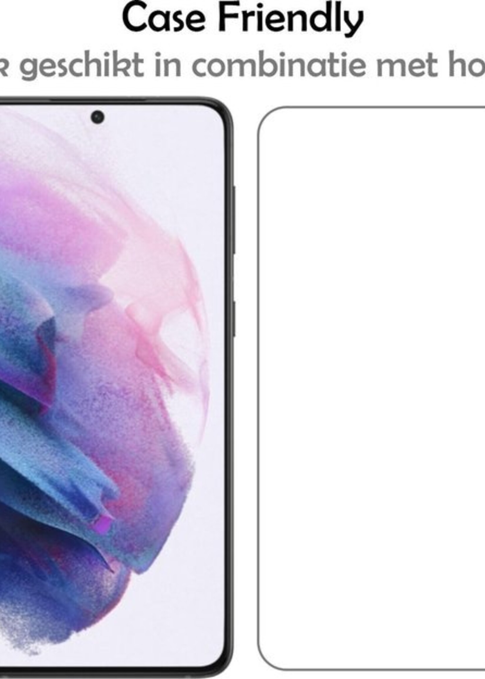 LUQ Screenprotector Geschikt voor Samsung S21 Screenprotector Volledig - Screenprotector Geschikt voor Samsung Galaxy S21 Screenprotector Bescherm Glas