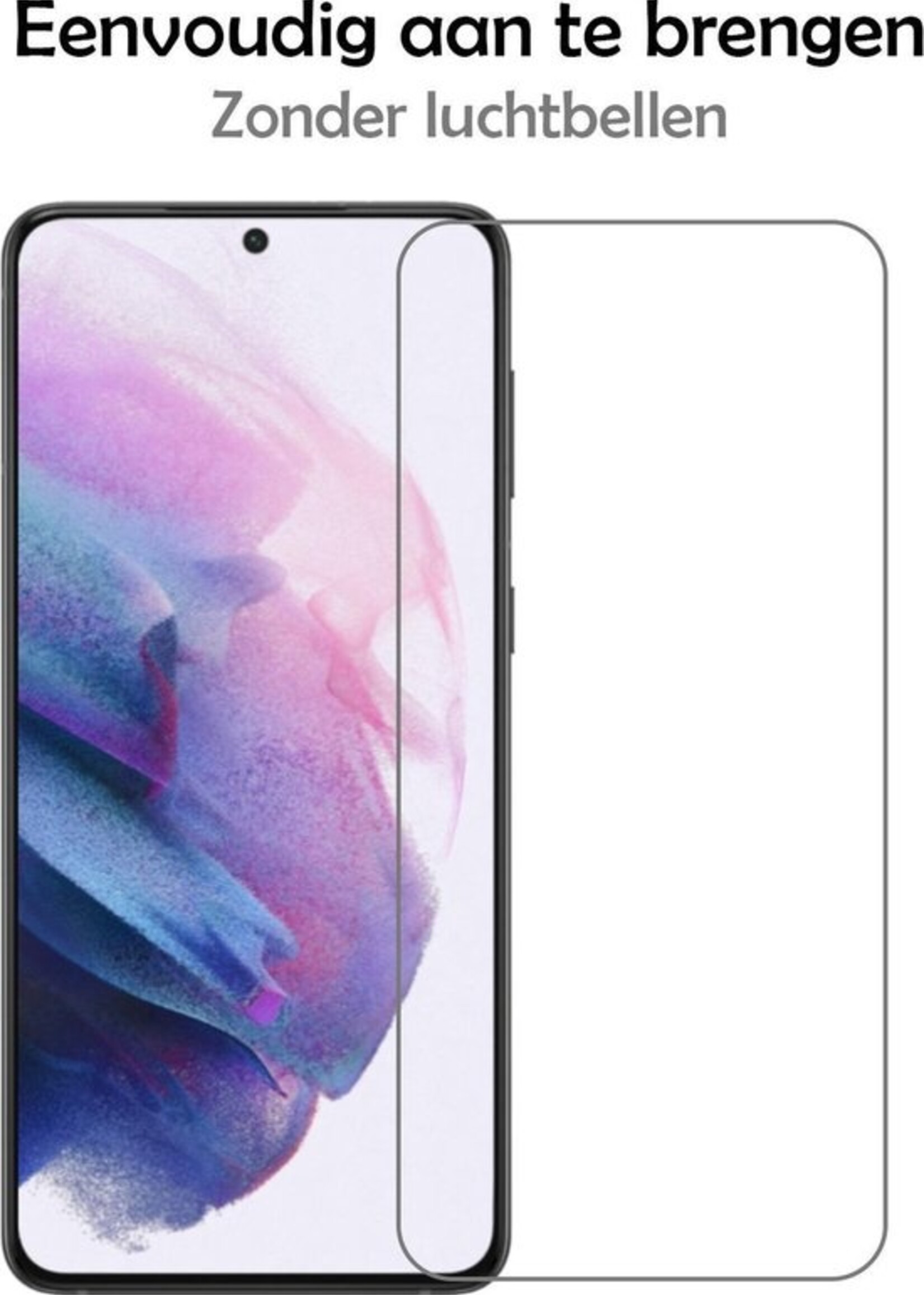 LUQ Screenprotector Geschikt voor Samsung S21 Screenprotector Volledig - Screenprotector Geschikt voor Samsung Galaxy S21 Screenprotector Bescherm Glas