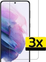 LUQ LUQ Samsung Galaxy S21 Screenprotector Gehard Glas Met Dichte Notch - 3 PACK