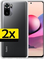 LUQ LUQ Xiaomi Note 10s hoesje siliconen - Transparant - 2 PACK