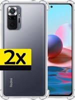 LUQ LUQ Xiaomi Note 10 Pro hoesje shock proof - Transparant - 2 PACK