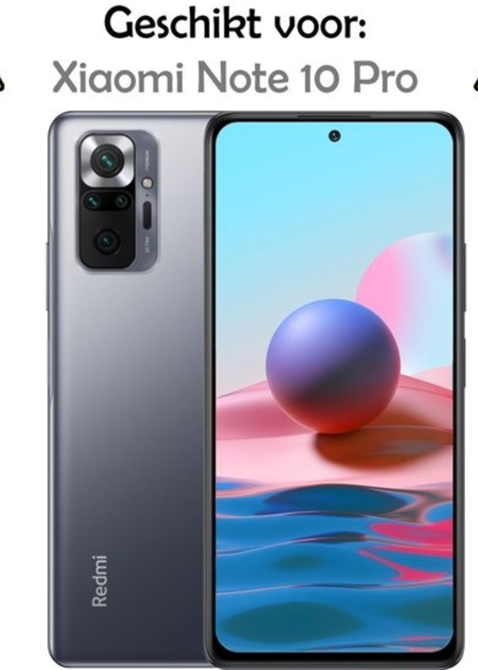 LUQ Hoesje Geschikt voor Xiaomi Redmi Note 10 Pro Hoesje Siliconen Case - Hoes Geschikt voor Xiaomi Redmi Note 10 Pro Hoes Siliconen - Transparant