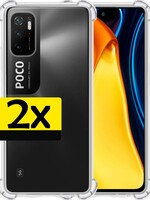 LUQ LUQ Xiaomi Poco M3 Pro hoesje shock proof - Transparant - 2 PACK