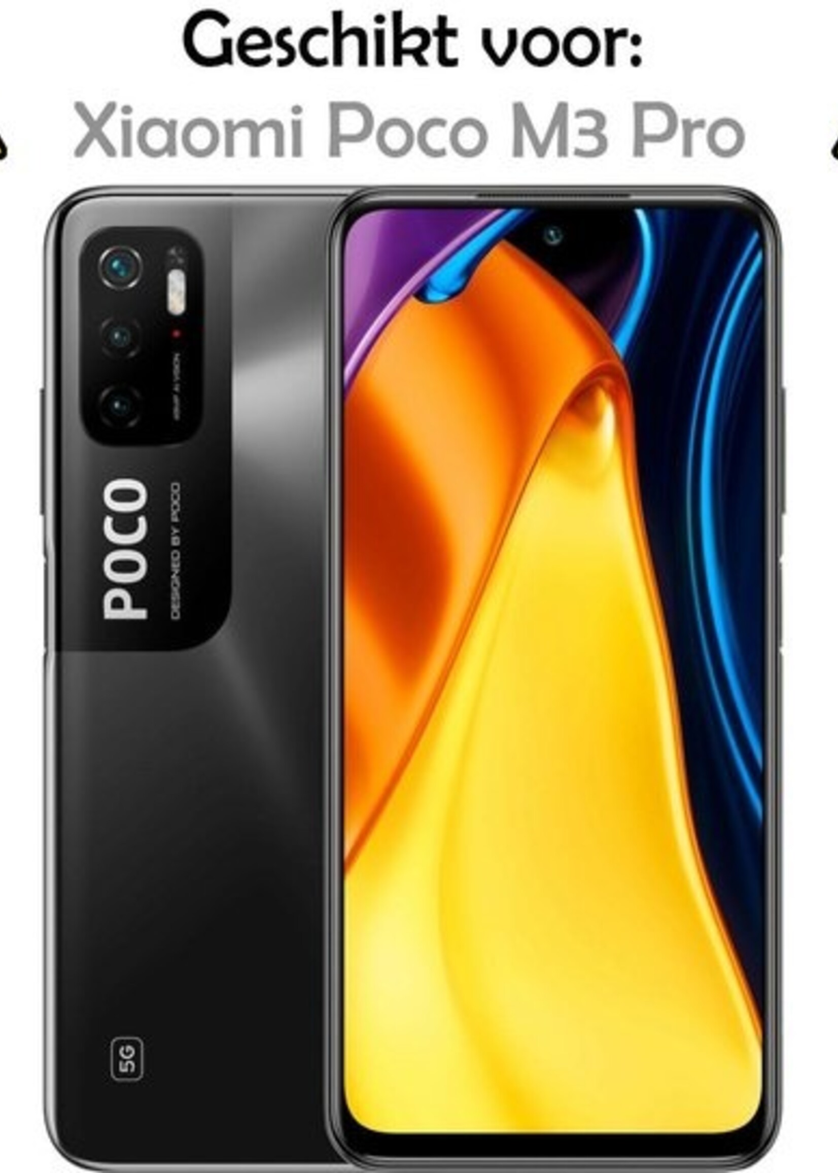 LUQ Hoesje Geschikt voor Poco M3 Pro Hoesje Shockproof Case Siliconen - Hoes Geschikt voor Xiaomi Poco M3 Pro Hoes Cover Siliconen - Transparant - 2 Stuks