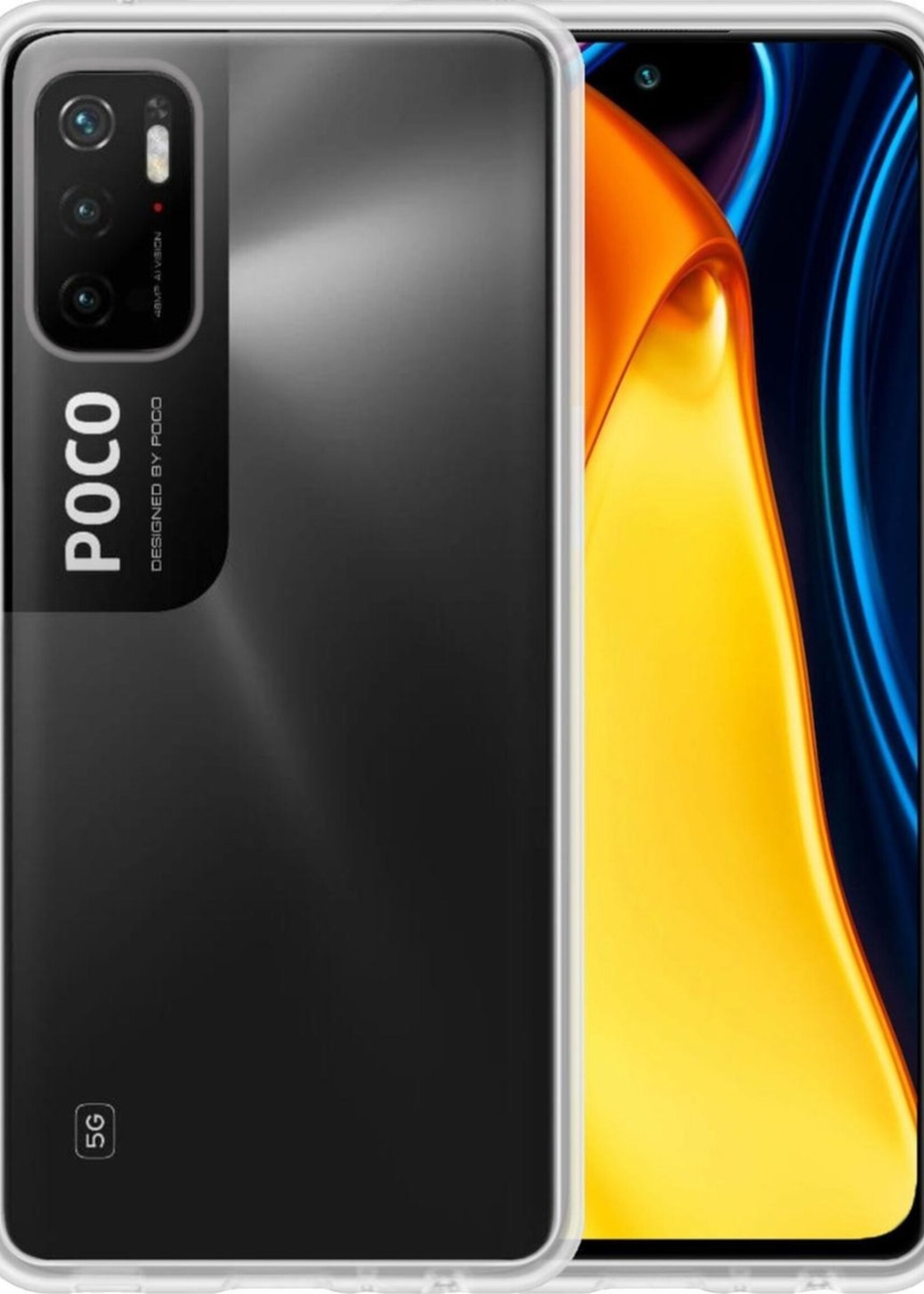 LUQ Hoesje Geschikt voor Poco M3 Pro Hoesje Siliconen Case - Hoes Geschikt voor Xiaomi Poco M3 Pro Hoes Siliconen - Transparant