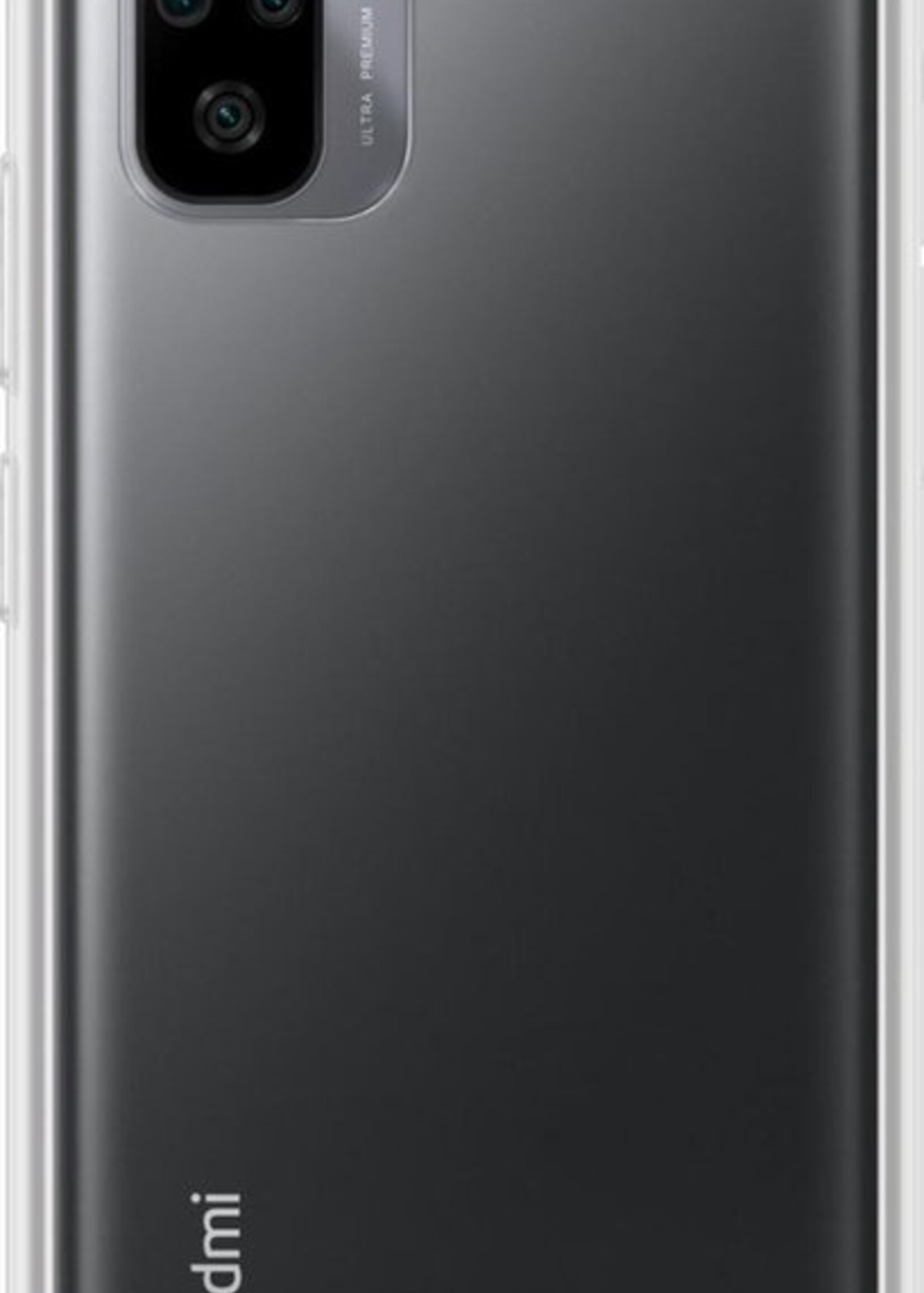 LUQ Hoesje Geschikt voor Redmi Note 10S Hoesje Siliconen Case Met 2x Screenprotector - Hoes Geschikt voor Redmi Note 10S Hoes Siliconen - Transparant