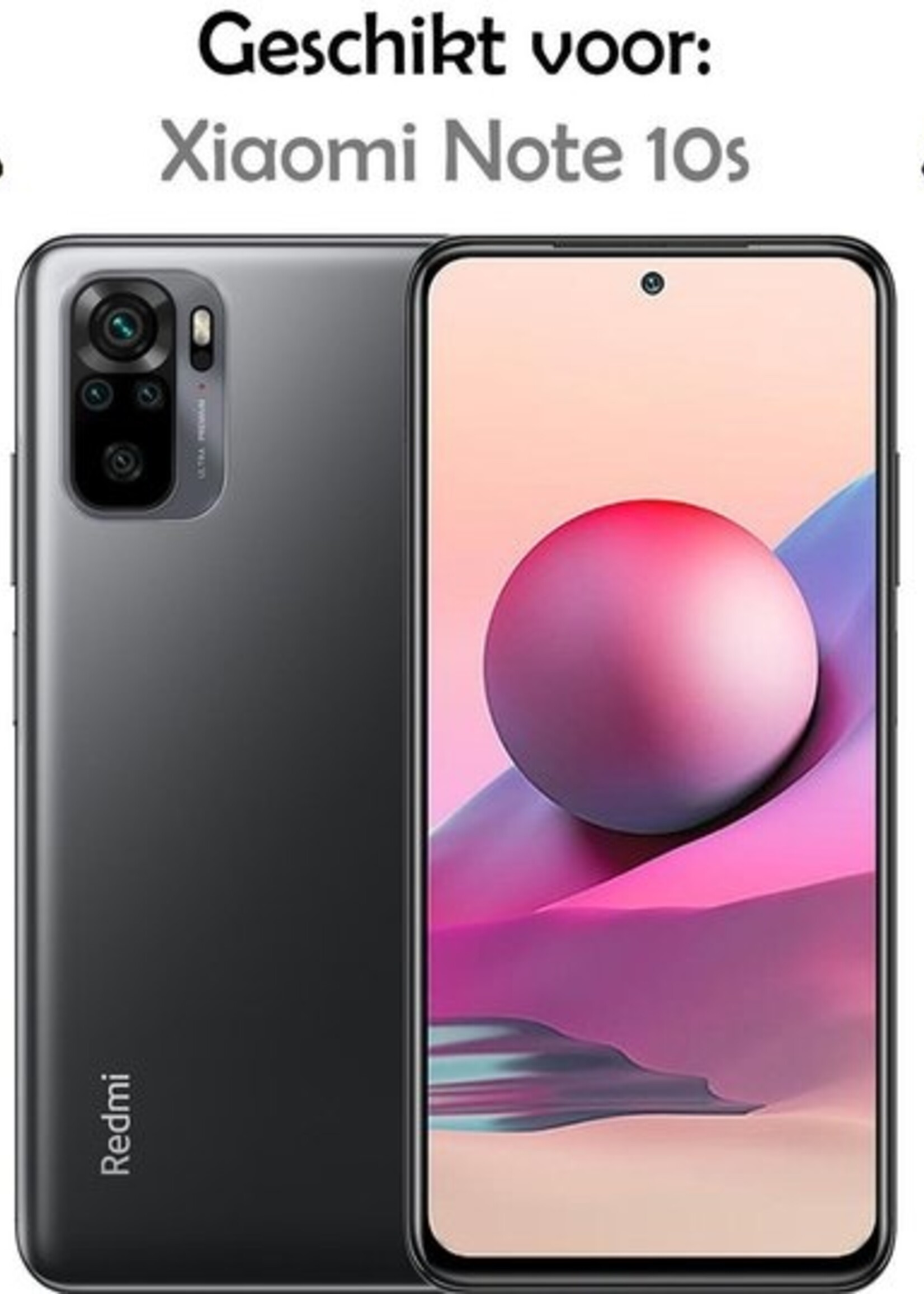 LUQ Hoesje Geschikt voor Redmi Note 10S Hoesje Siliconen Case Met 2x Screenprotector - Hoes Geschikt voor Redmi Note 10S Hoes Siliconen - Transparant