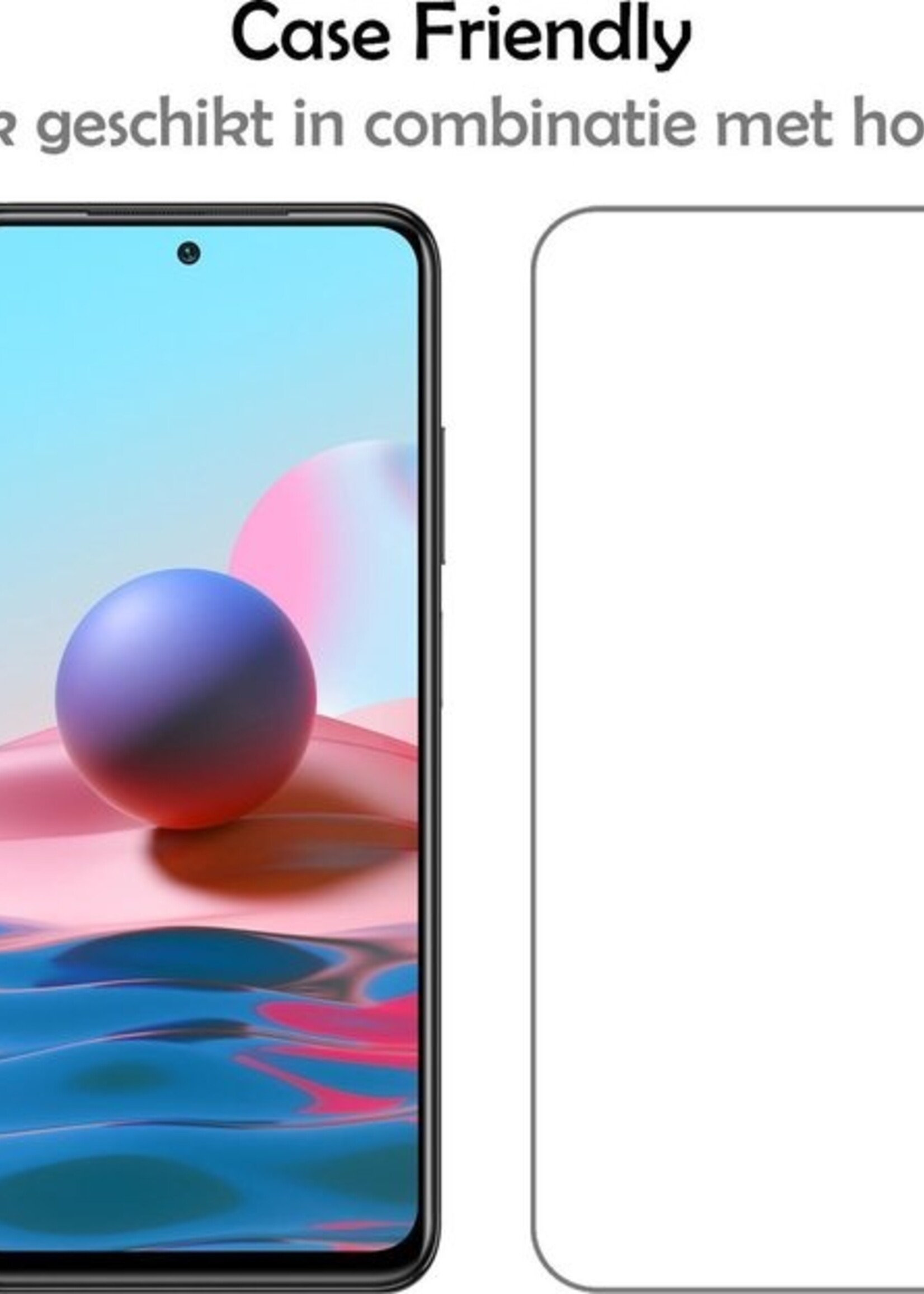 LUQ Hoesje Geschikt voor Xiaomi Redmi Note 10 Pro Hoesje Shockproof Case Siliconen Met 2x Screenprotector - Hoes Geschikt voor Xiaomi Redmi Note 10 Pro Hoes Cover Siliconen - Transparant