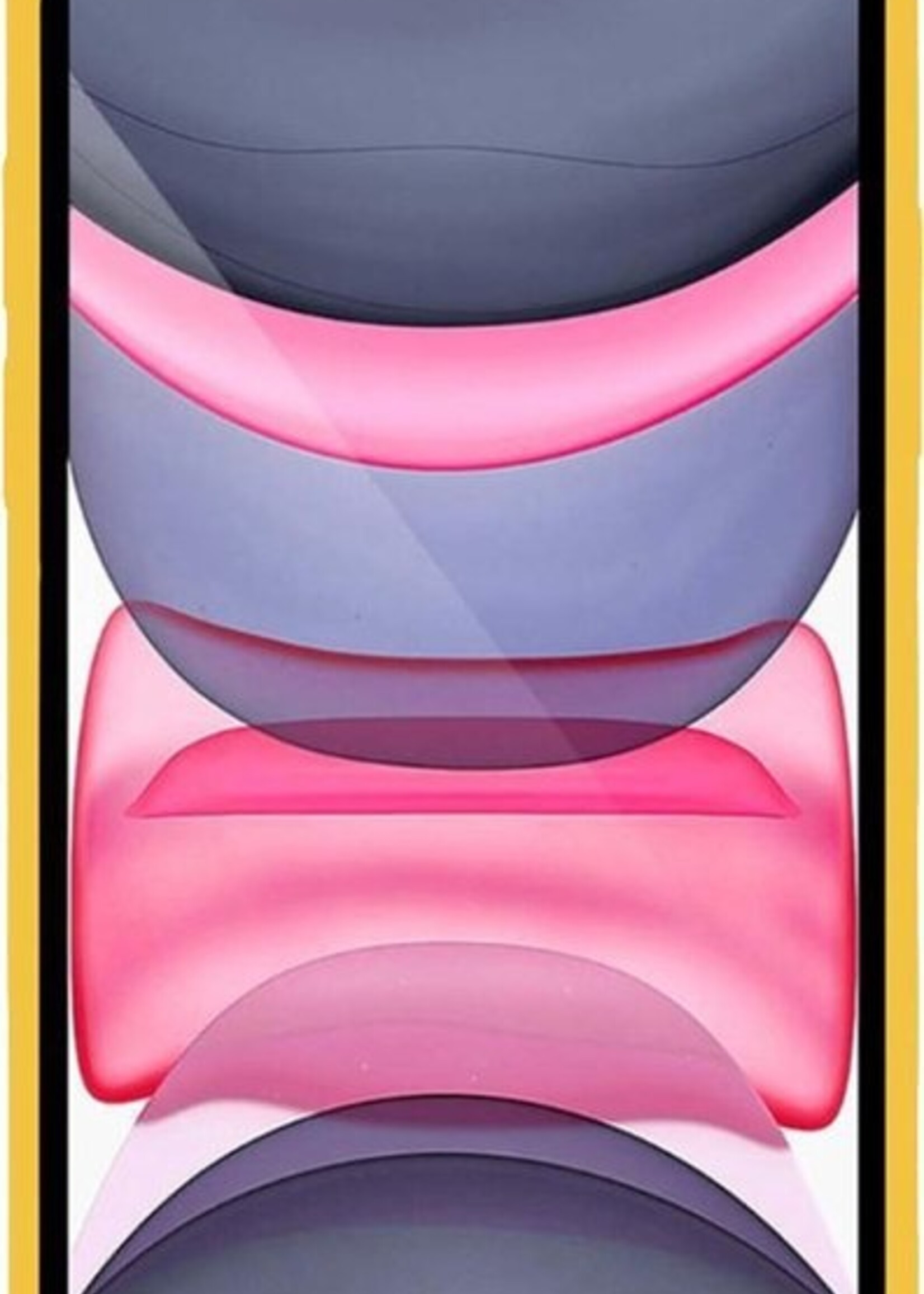 LUQ Hoesje Geschikt voor iPhone XR Hoesje Siliconen Case - Hoes Geschikt voor iPhone XR Hoes Siliconen - Geel