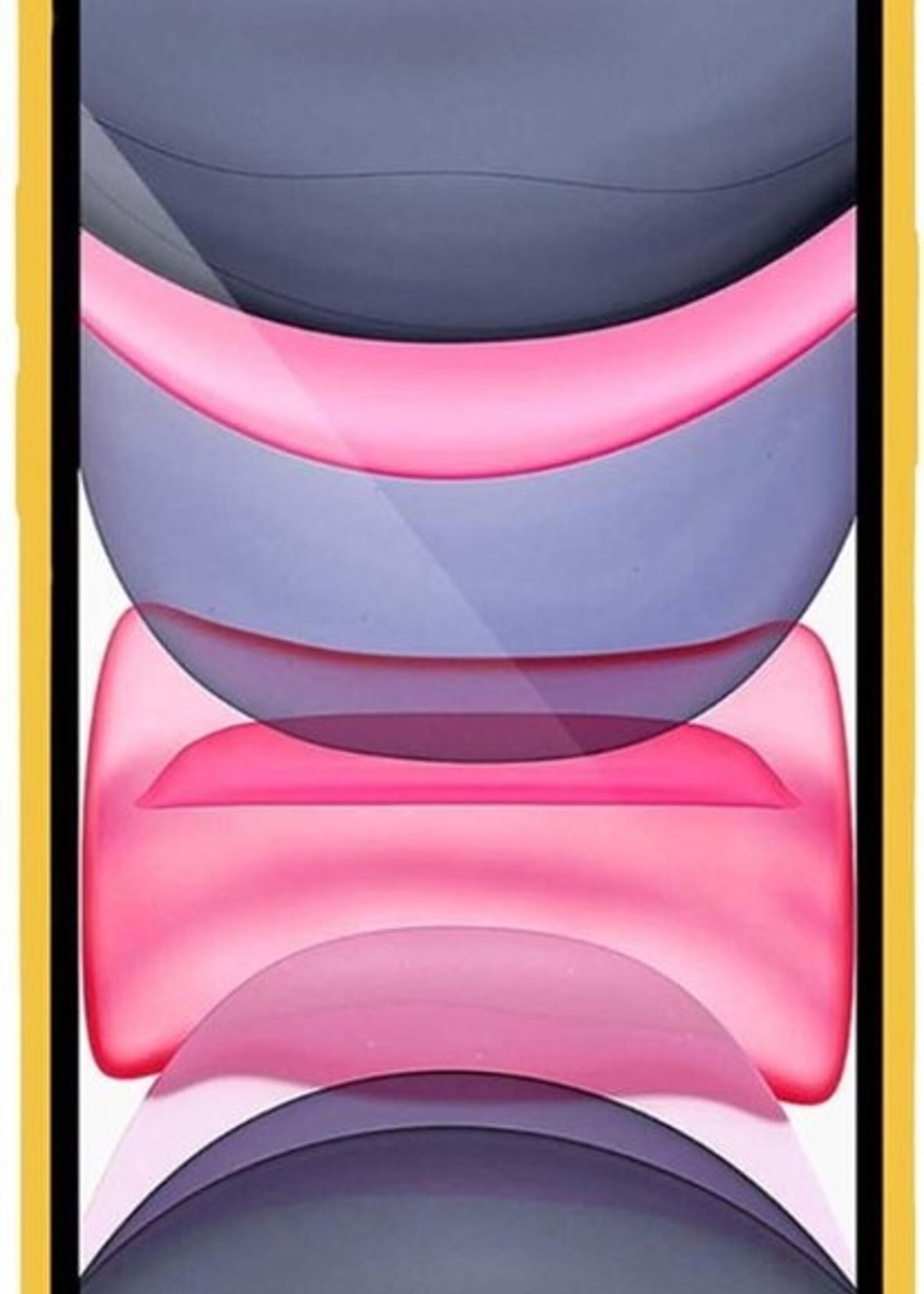 LUQ Hoesje Geschikt voor iPhone 11 Hoesje Siliconen Case - Hoes Geschikt voor iPhone 11 Hoes Siliconen - Geel