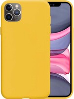 LUQ LUQ iPhone 11 Pro Max hoesje siliconen - Geel
