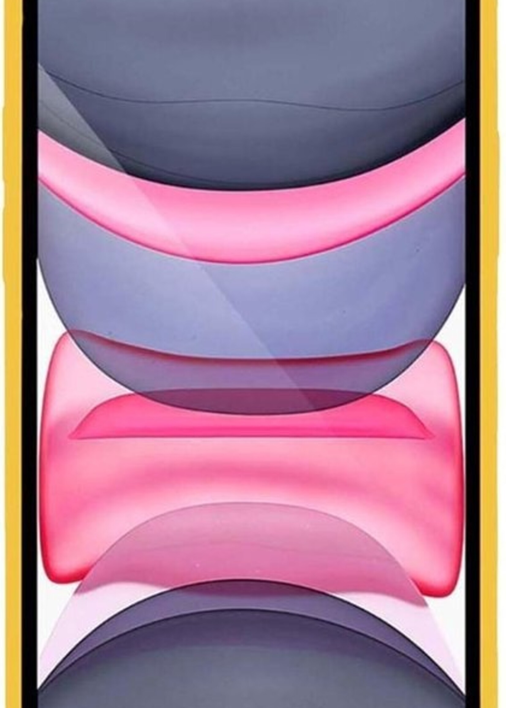 LUQ Hoesje Geschikt voor iPhone 11 Pro Max Hoesje Siliconen Case - Hoes Geschikt voor iPhone 11 Pro Max Hoes Siliconen - Geel - 2 Stuks