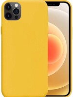 LUQ LUQ iPhone 12 Pro Max hoesje siliconen - Geel
