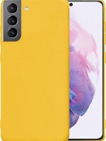 LUQ LUQ Samsung Galaxy S21 Plus hoesje siliconen - Geel