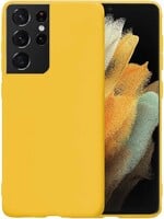 LUQ LUQ Samsung Galaxy S21 Ultra hoesje siliconen - Geel