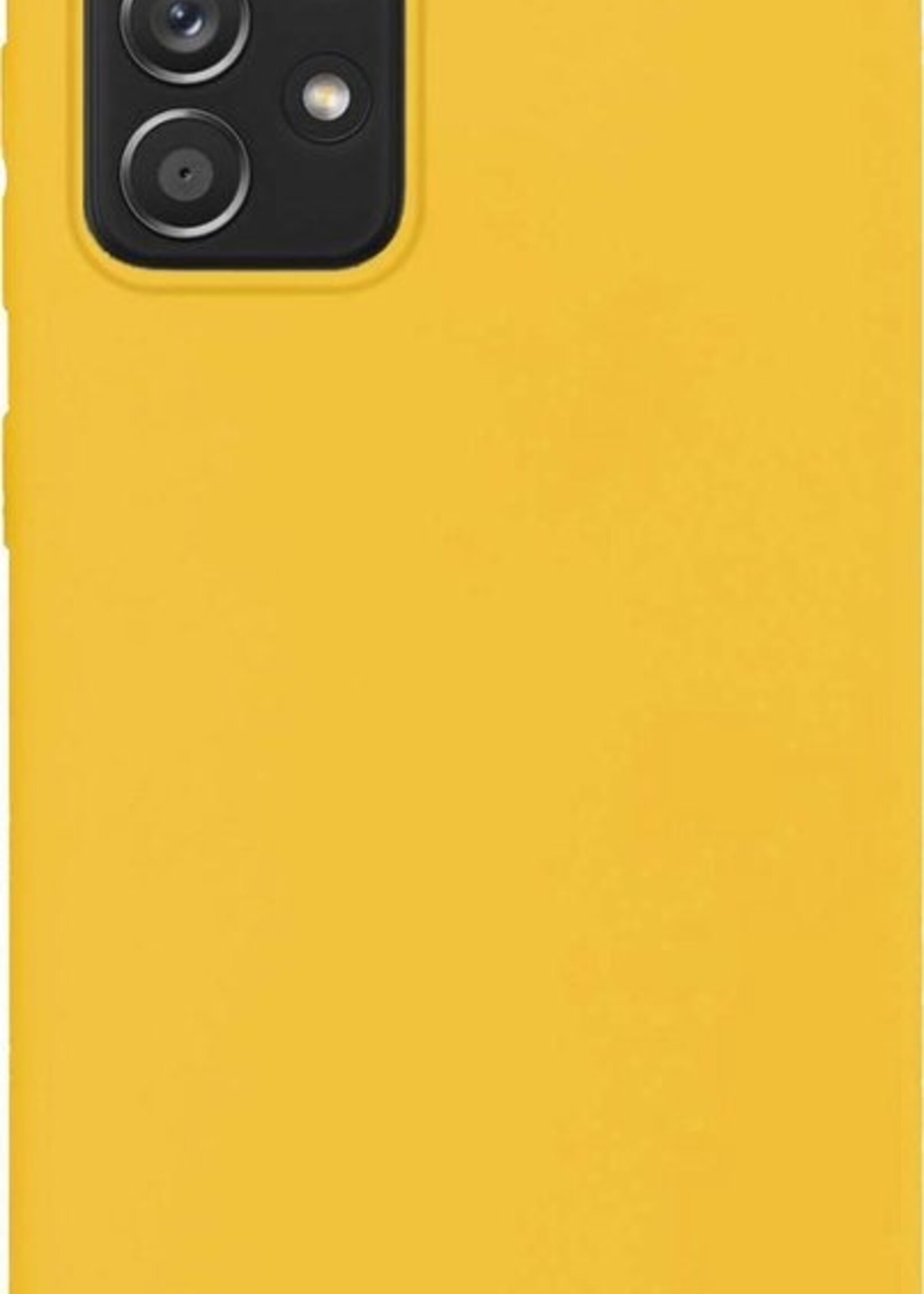 LUQ Hoesje Geschikt voor Samsung A52 Hoesje Siliconen Case - Hoes Geschikt voor Samsung Galaxy A52 Hoes Siliconen - Geel - 2 Stuks