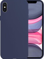 LUQ LUQ iPhone X Hoesje Siliconen - Donkerblauw