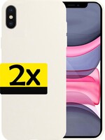 LUQ LUQ iPhone X Hoesje Siliconen - Wit - 2 PACK