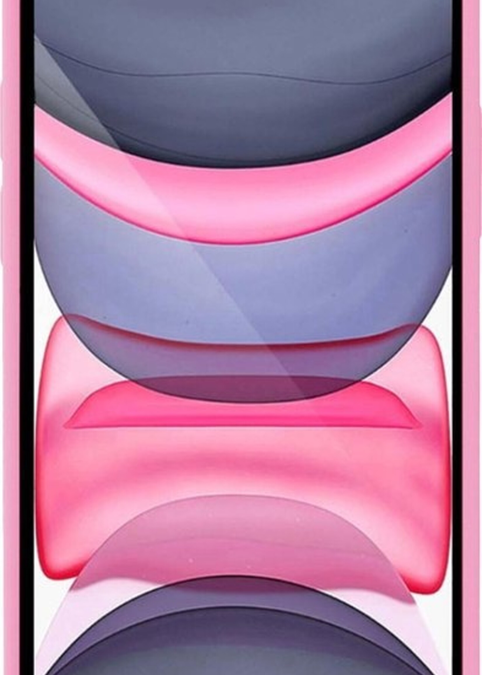 LUQ Hoesje Geschikt voor iPhone Xs Hoesje Siliconen Case - Hoes Geschikt voor iPhone Xs Hoes Siliconen - Lichtroze