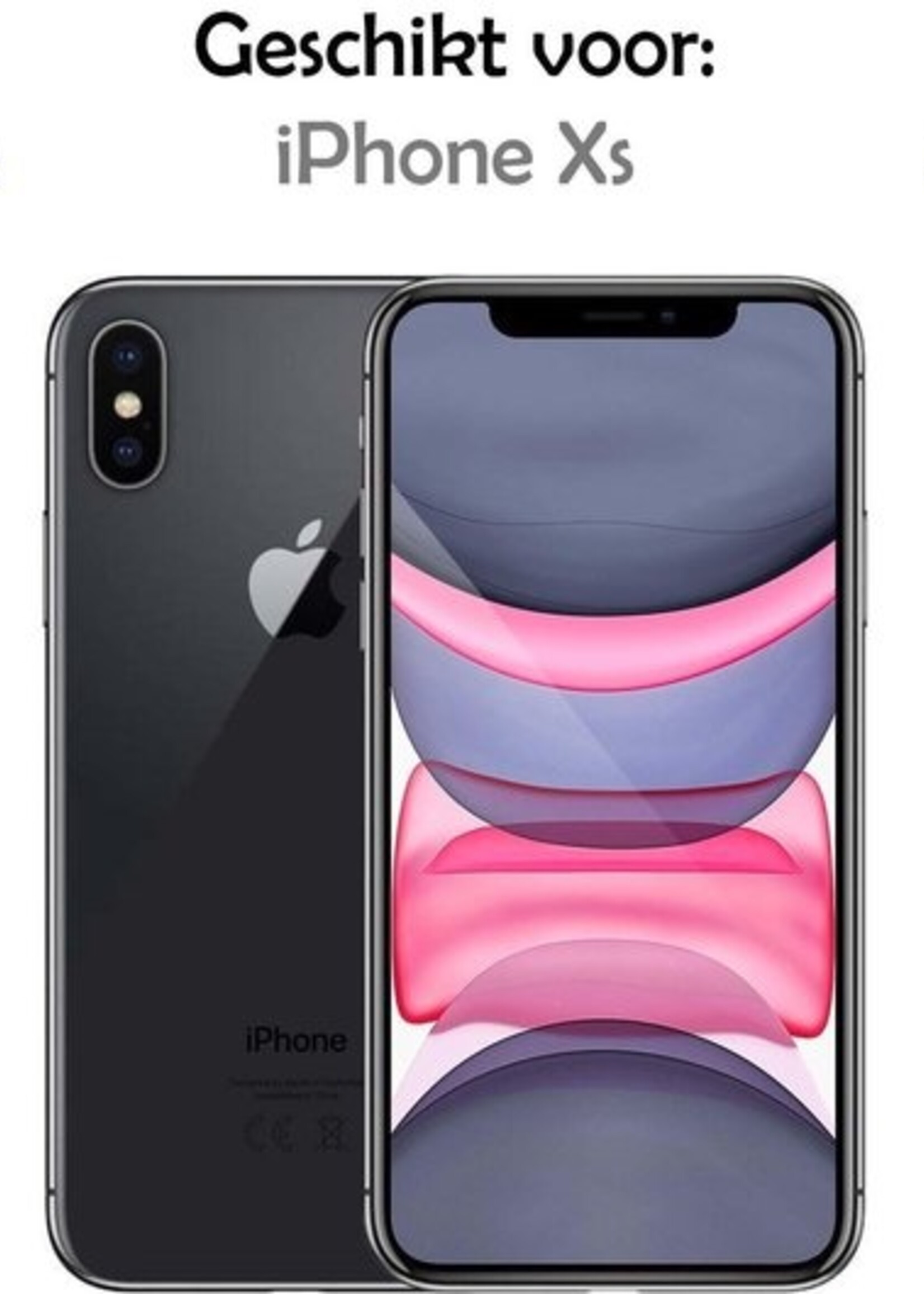LUQ Hoesje Geschikt voor iPhone Xs Hoesje Siliconen Case - Hoes Geschikt voor iPhone Xs Hoes Siliconen - Wit