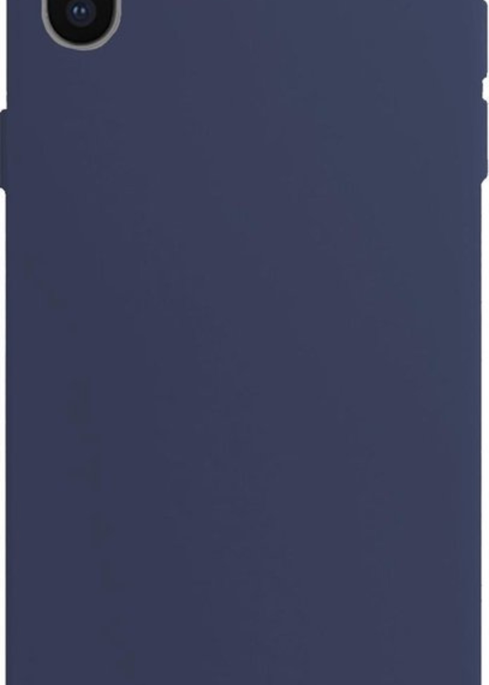 LUQ Hoesje Geschikt voor iPhone Xs Max Hoesje Siliconen Case - Hoes Geschikt voor iPhone Xs Max Hoes Siliconen - Donkerblauw - 2 Stuks