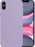 LUQ LUQ iPhone Xs Max Hoesje Siliconen - Lila