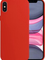LUQ LUQ iPhone Xs Max Hoesje Siliconen - Rood