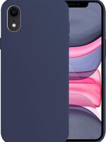 LUQ LUQ iPhone XR Hoesje Siliconen - Donkerblauw