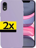 LUQ LUQ iPhone XR Hoesje Siliconen - Lila - 2 PACK
