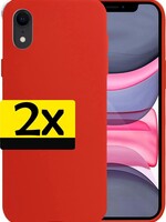 LUQ LUQ iPhone XR Hoesje Siliconen - Rood - 2 PACK