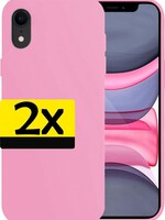 LUQ LUQ iPhone XR Hoesje Siliconen - Roze - 2 PACK