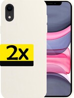 LUQ LUQ iPhone XR Hoesje Siliconen - Wit - 2 PACK