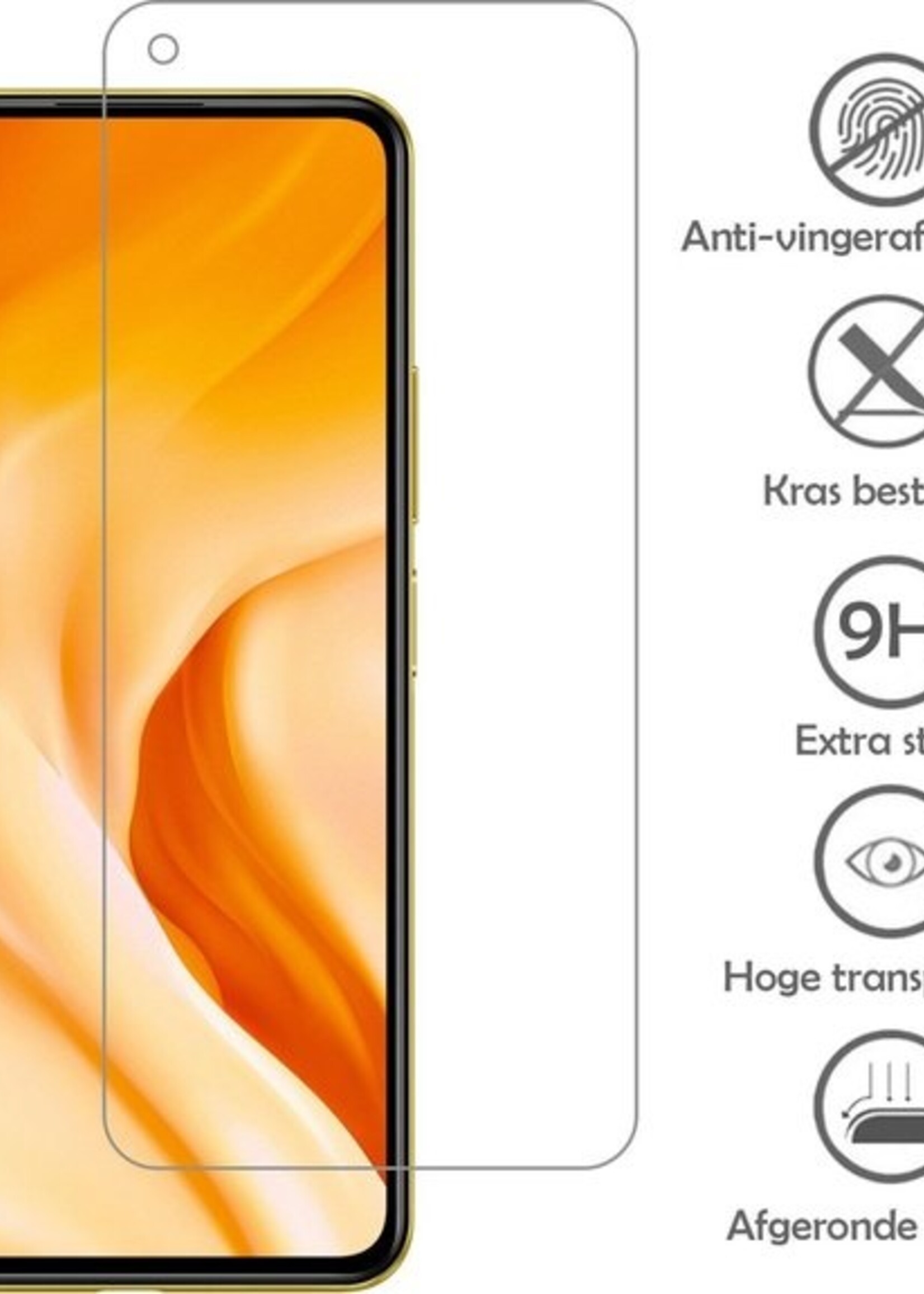 LUQ Screenprotector Geschikt voor Xiaomi Mi 11 Lite Screenprotector Beschermglas Gehard Glas - Screenprotector Geschikt voor Xiaomi Mi 11 Lite Screenprotector Glas