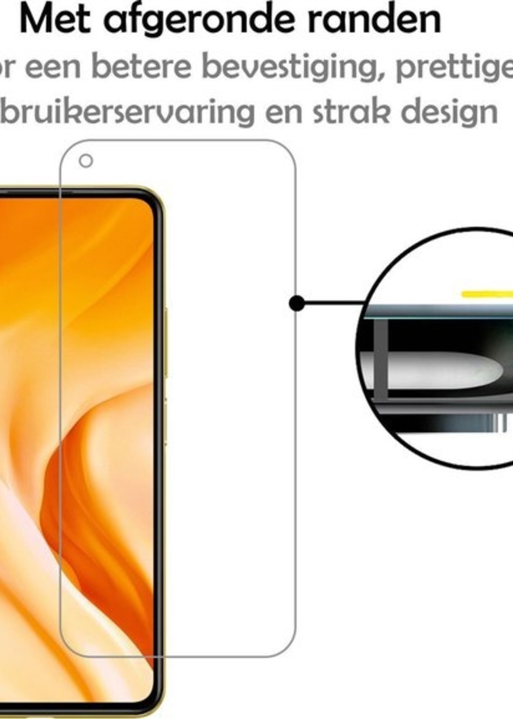 LUQ Screenprotector Geschikt voor Xiaomi Mi 11 Lite Screenprotector Beschermglas Gehard Glas - Screenprotector Geschikt voor Xiaomi Mi 11 Lite Screenprotector Glas