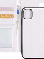 LUQ LUQ iPhone 12 2-in-1 hoesje bookcase afneembaar - Wit