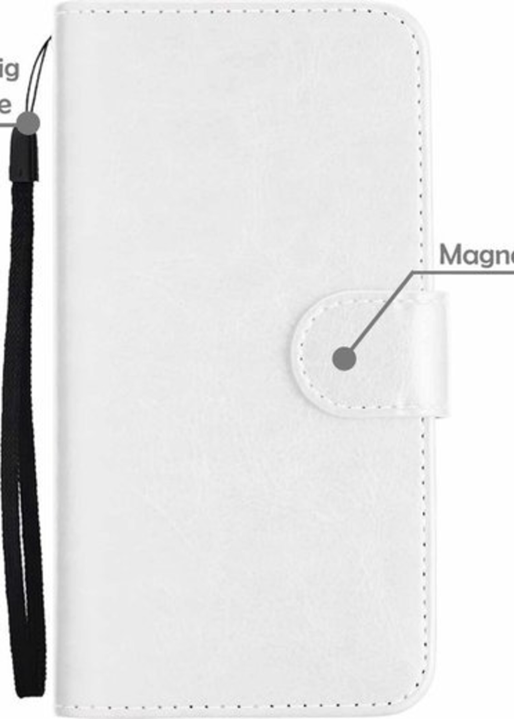 LUQ Hoesje Geschikt voor iPhone 12 Hoesje Case Uitneembare Bookcase 2-in-1 Hoes Met 2x Screenprotector - Hoes Geschikt voor iPhone 12 Hoes Wallet Case Met Pasjeshouder Hoesje - Wit