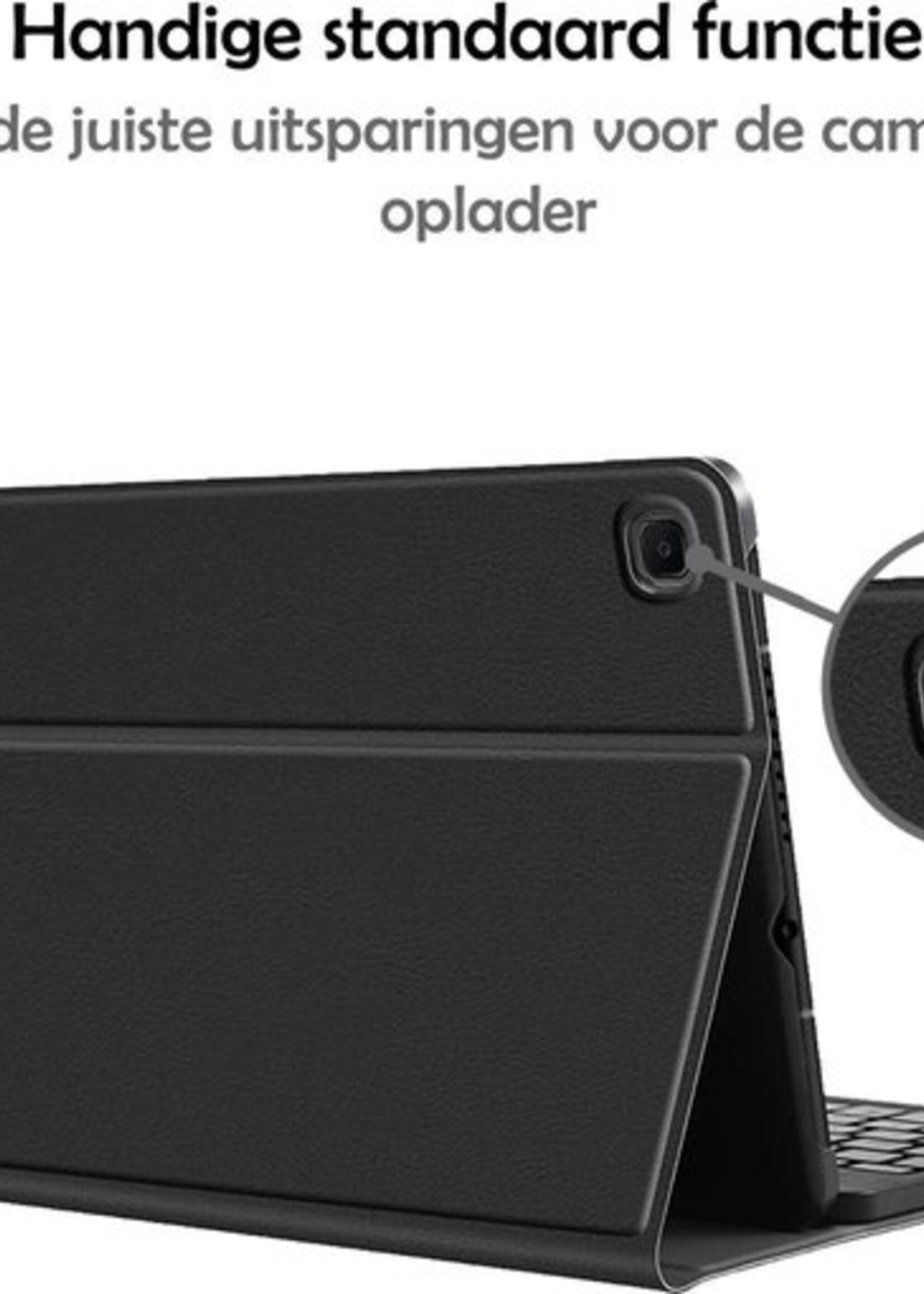 LUQ Hoes Geschikt voor Samsung Galaxy Tab A7 Lite Hoes Keyboard Cover Toetsenbord Hoesje - Hoesje Geschikt voor Samsung Tab A7 Lite Toetsenbord Hoes - Zwart