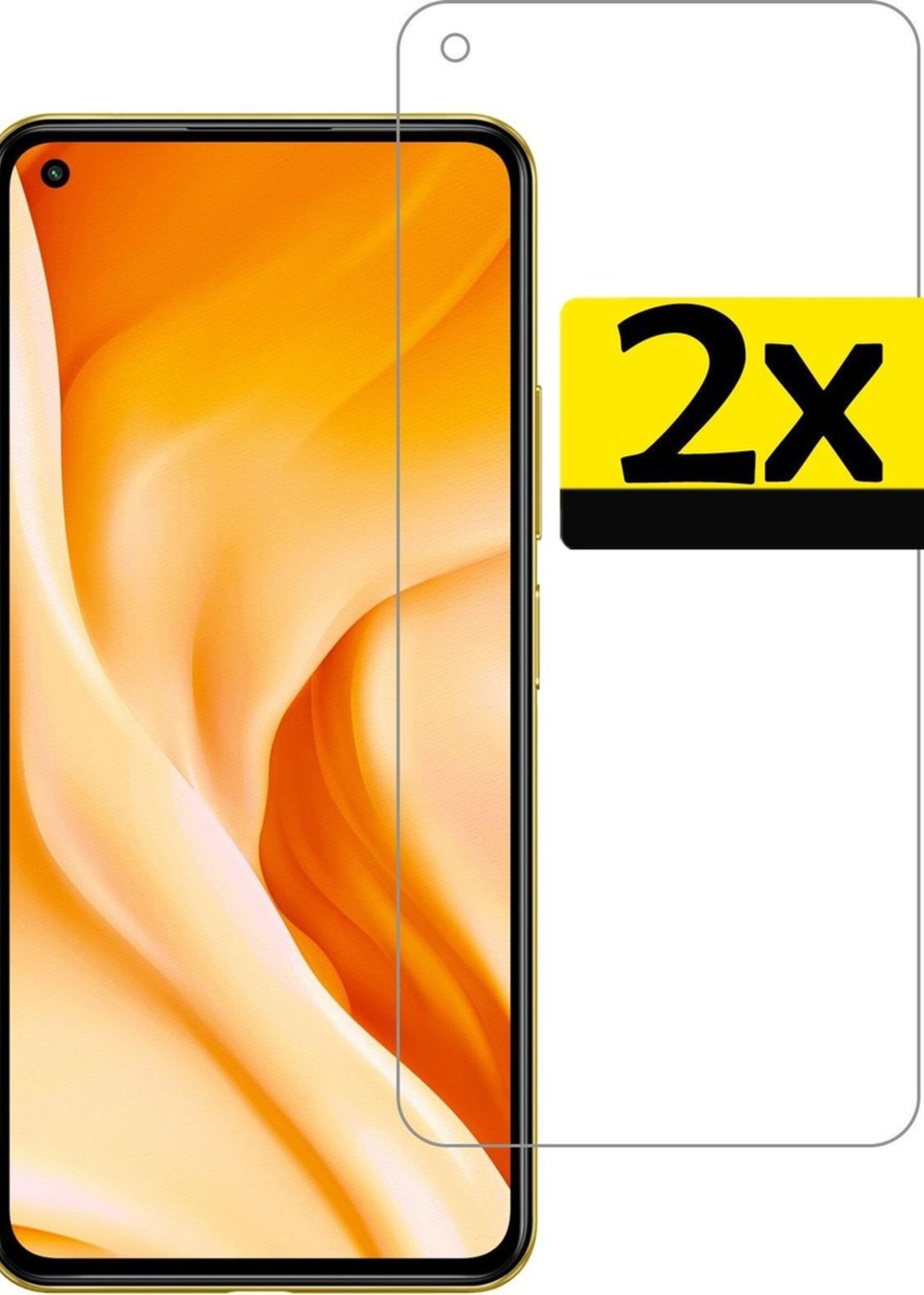 LUQ Screenprotector Geschikt voor Xiaomi Mi 11 Lite Screenprotector Beschermglas Gehard Glas - Screenprotector Geschikt voor Xiaomi Mi 11 Lite Screenprotector Glas - 2 Stuks