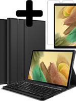 LUQ LUQ Samsung Galaxy Tab A7 Lite 2021 (8.4 inch) Toetsenbord Hoes Keyboard cover met screenprotector - Zwart