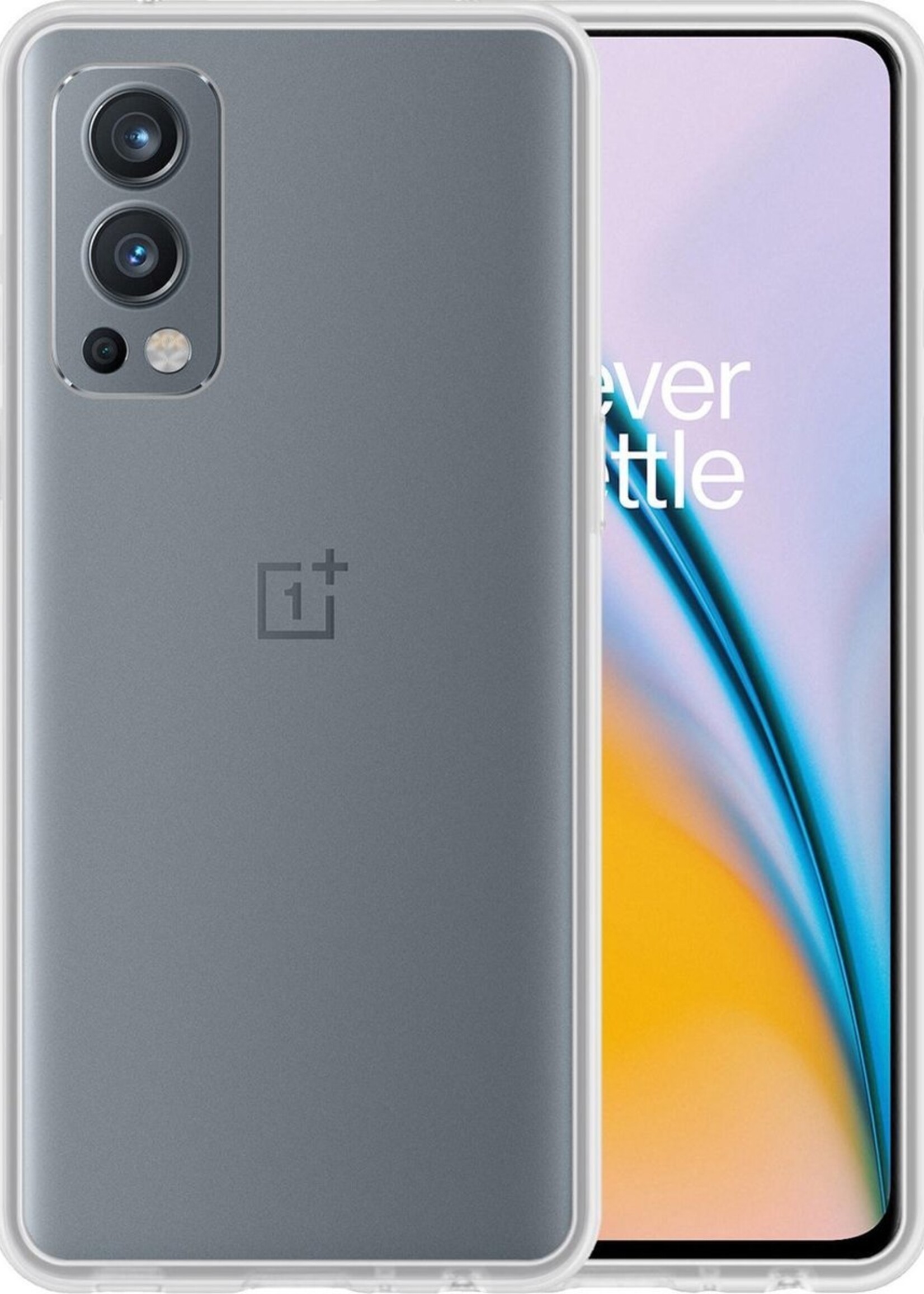 LUQ Hoesje Geschikt voor OnePlus Nord 2 Hoesje Siliconen Case - Hoes Geschikt voor OnePlus Nord 2 Hoes Siliconen - Transparant