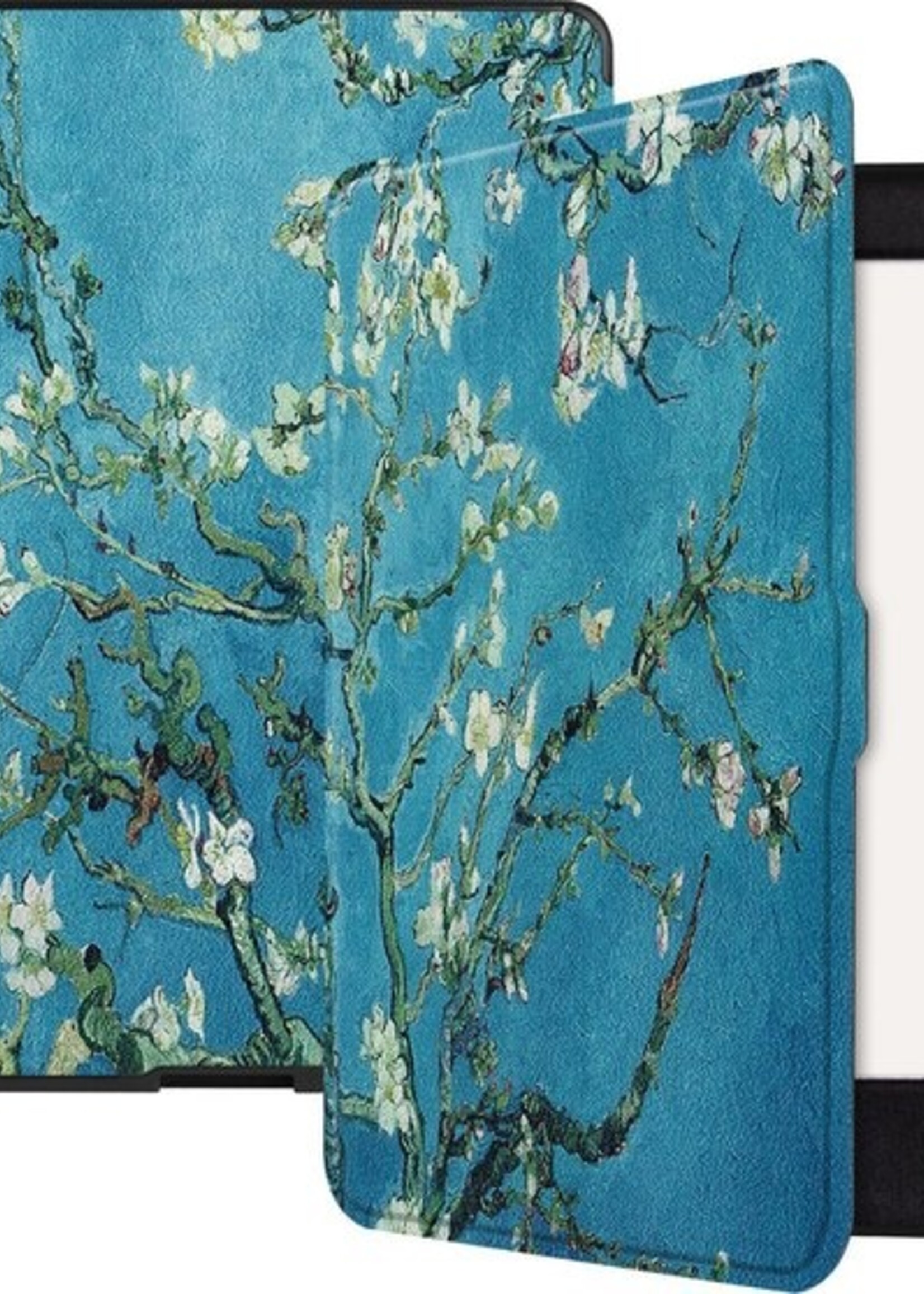 LUQ Hoesje Geschikt voor Kobo Nia Hoes Bescherm Hoesje Case Luxe Sleep Cover - Bloesem