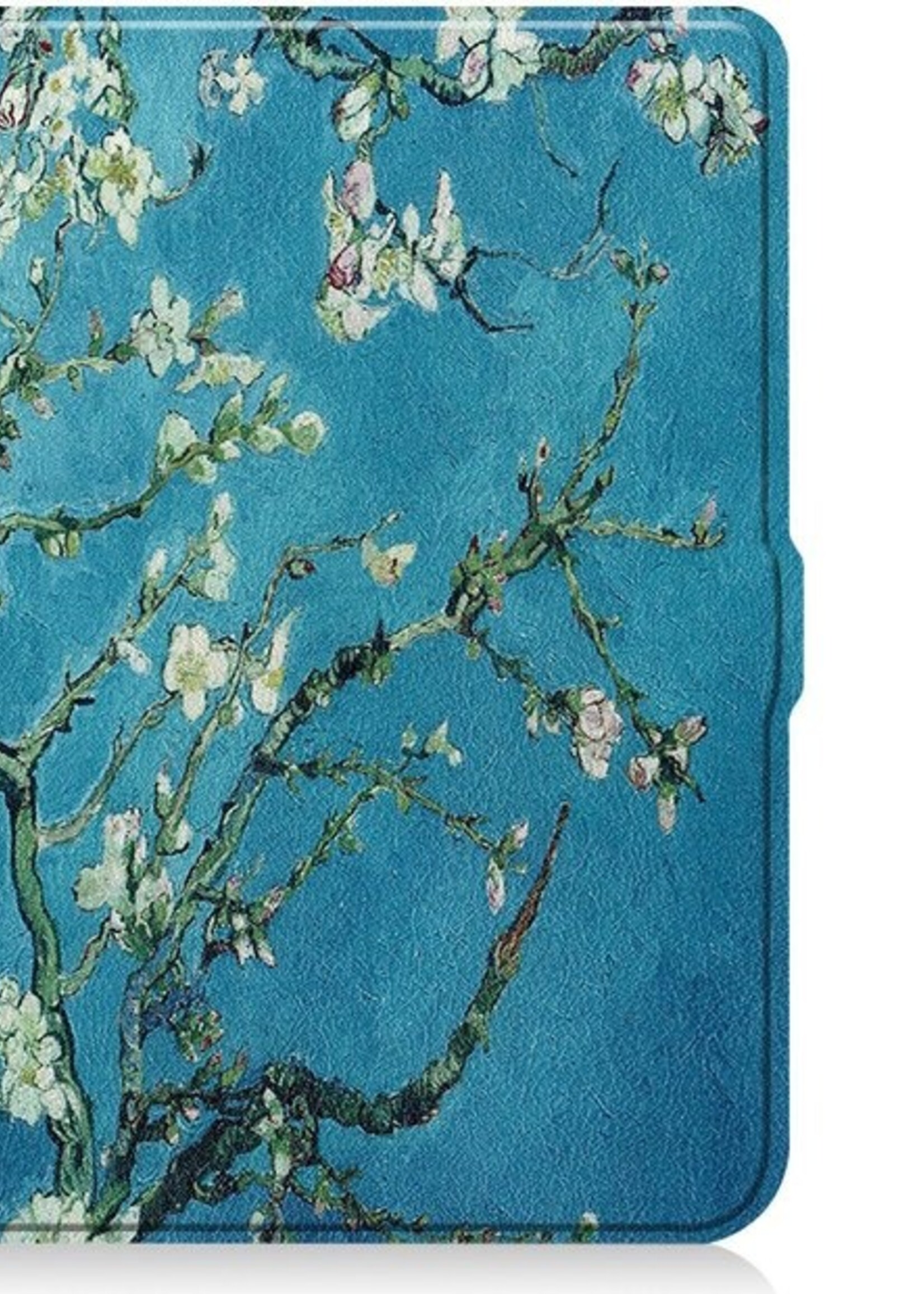 LUQ Hoesje Geschikt voor Kobo Nia Hoes Bescherm Hoesje Case Luxe Sleep Cover - Bloesem