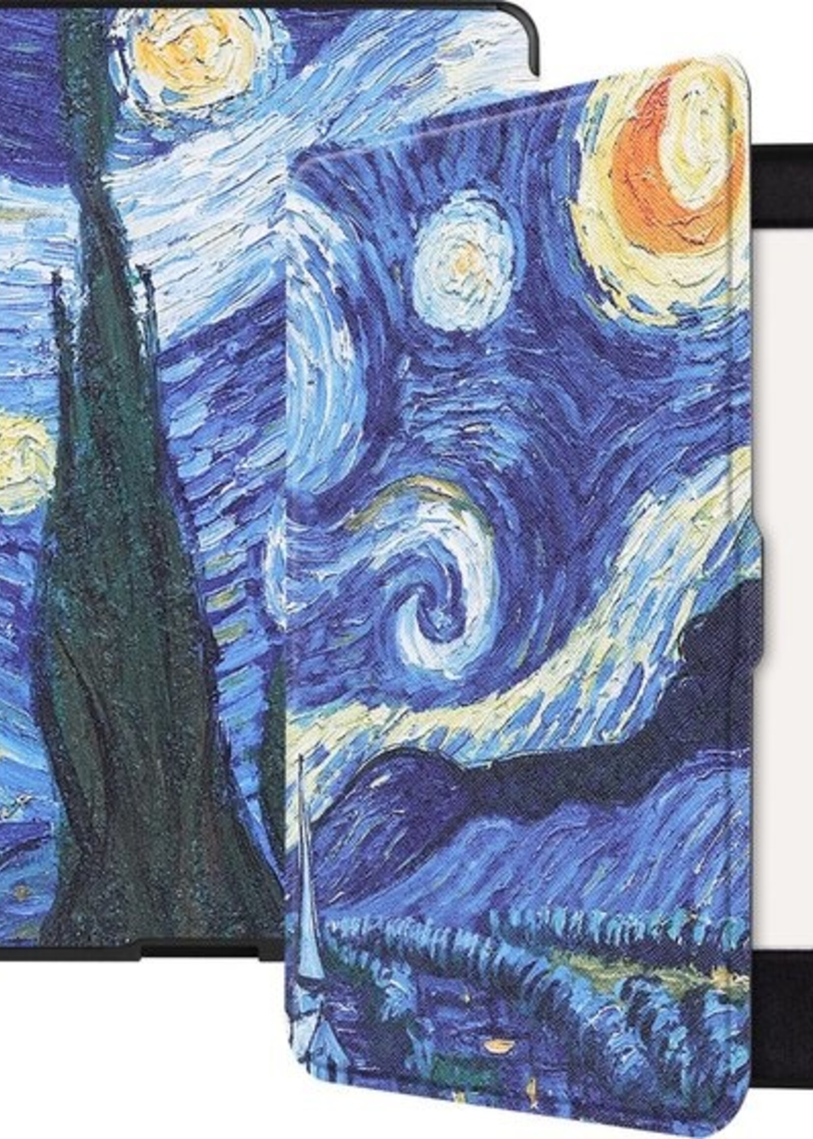 LUQ Hoesje Geschikt voor Kobo Nia Hoes Bescherm Hoesje Case Luxe Sleep Cover - Sterrenhemel