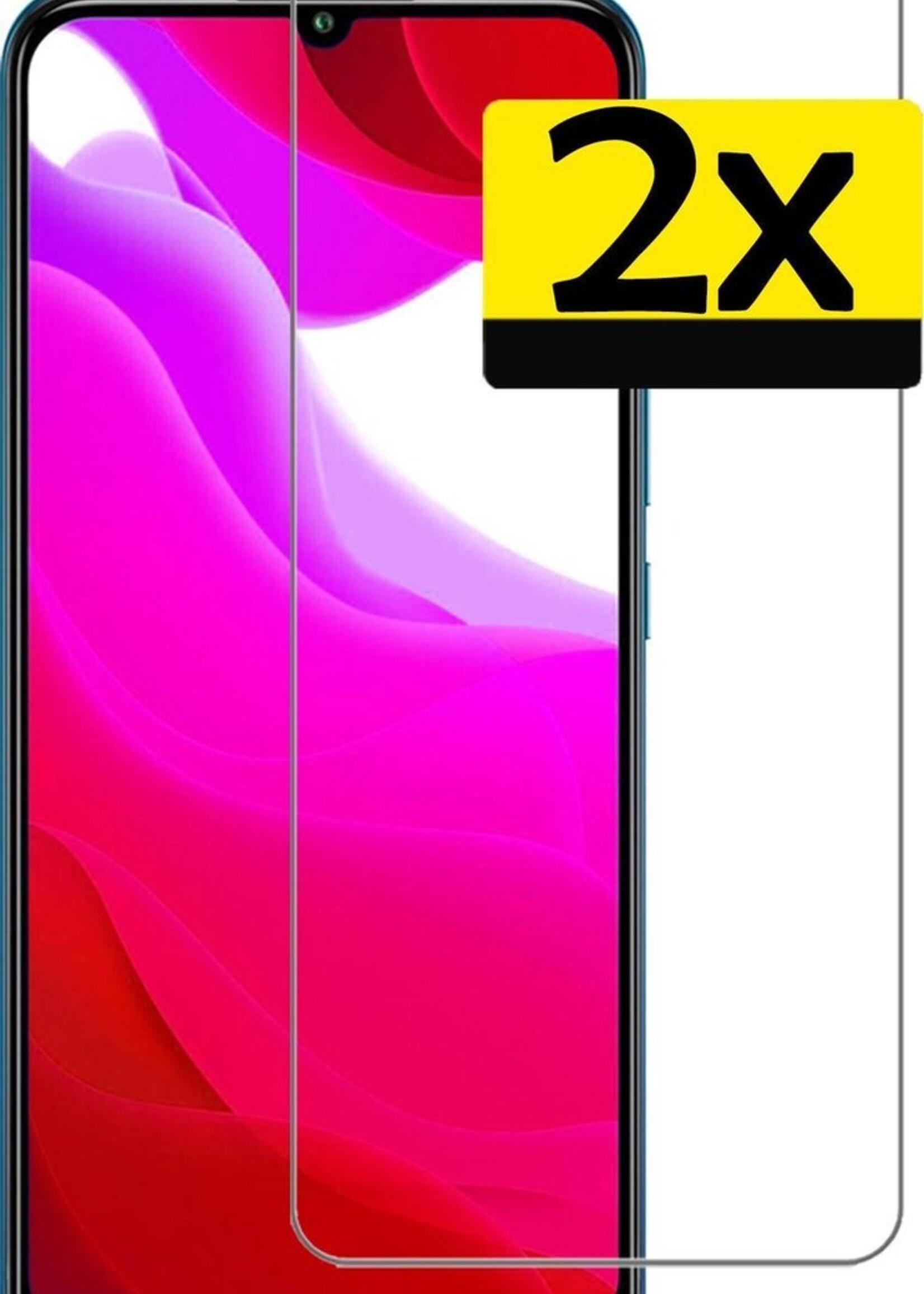 LUQ Screenprotector Geschikt voor Xiaomi Mi 10 Lite Screenprotector Beschermglas Gehard Glas - Screenprotector Geschikt voor Xiaomi Mi 10 Lite Screenprotector Glas - 2 Stuks