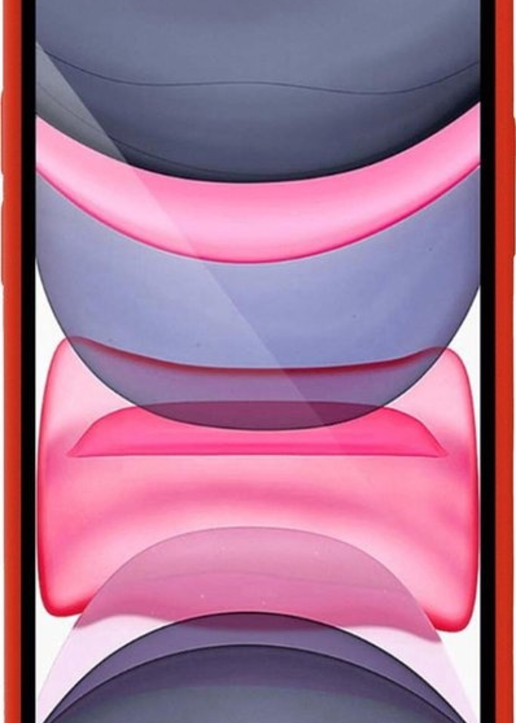 LUQ Hoesje Geschikt voor iPhone Xs Max Hoesje Siliconen Case Met 2x Screenprotector - Hoes Geschikt voor iPhone Xs Max Hoes Siliconen - Rood