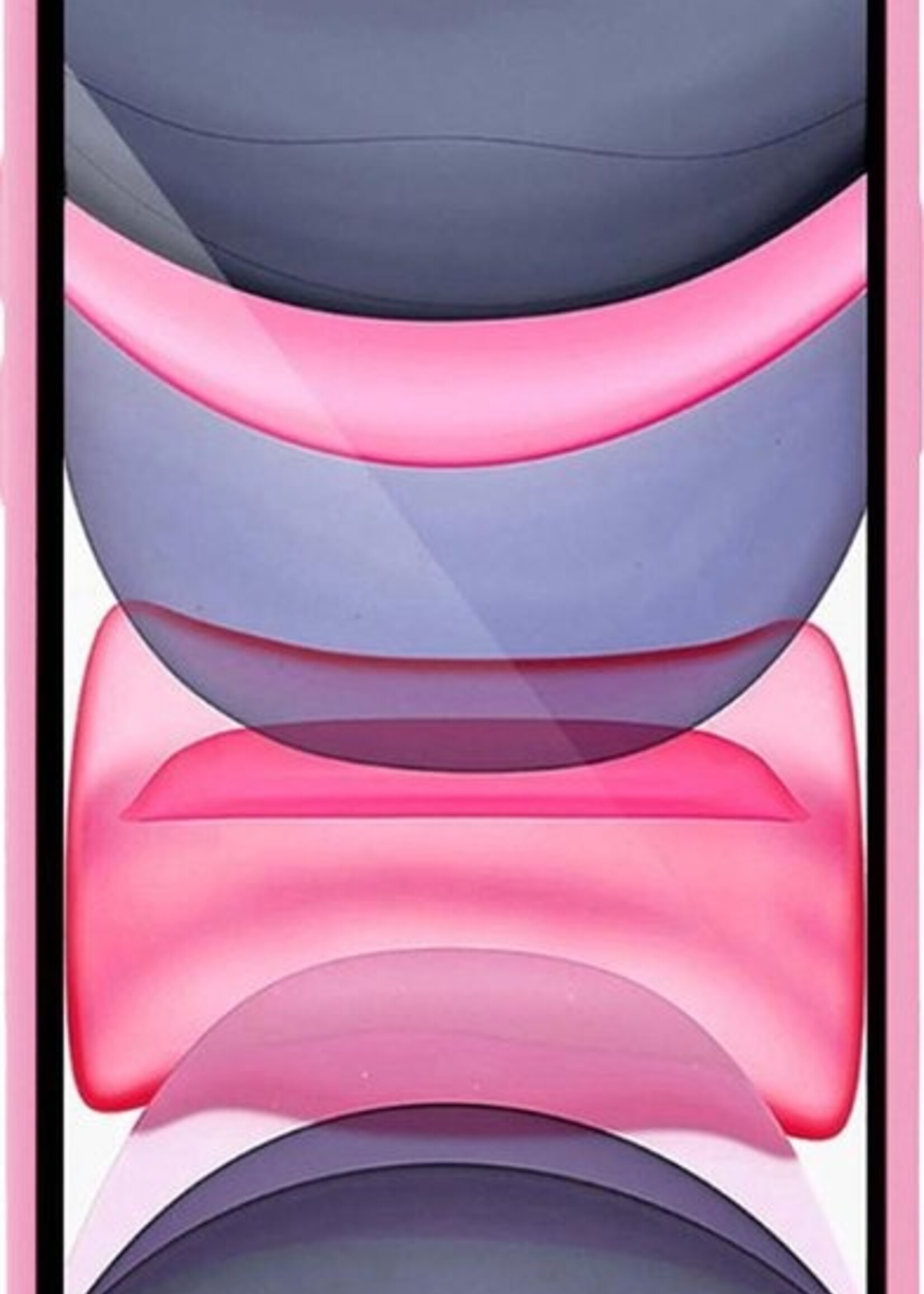LUQ Hoesje Geschikt voor iPhone XR Hoesje Siliconen Case Met 2x Screenprotector - Hoes Geschikt voor iPhone XR Hoes Siliconen - Roze