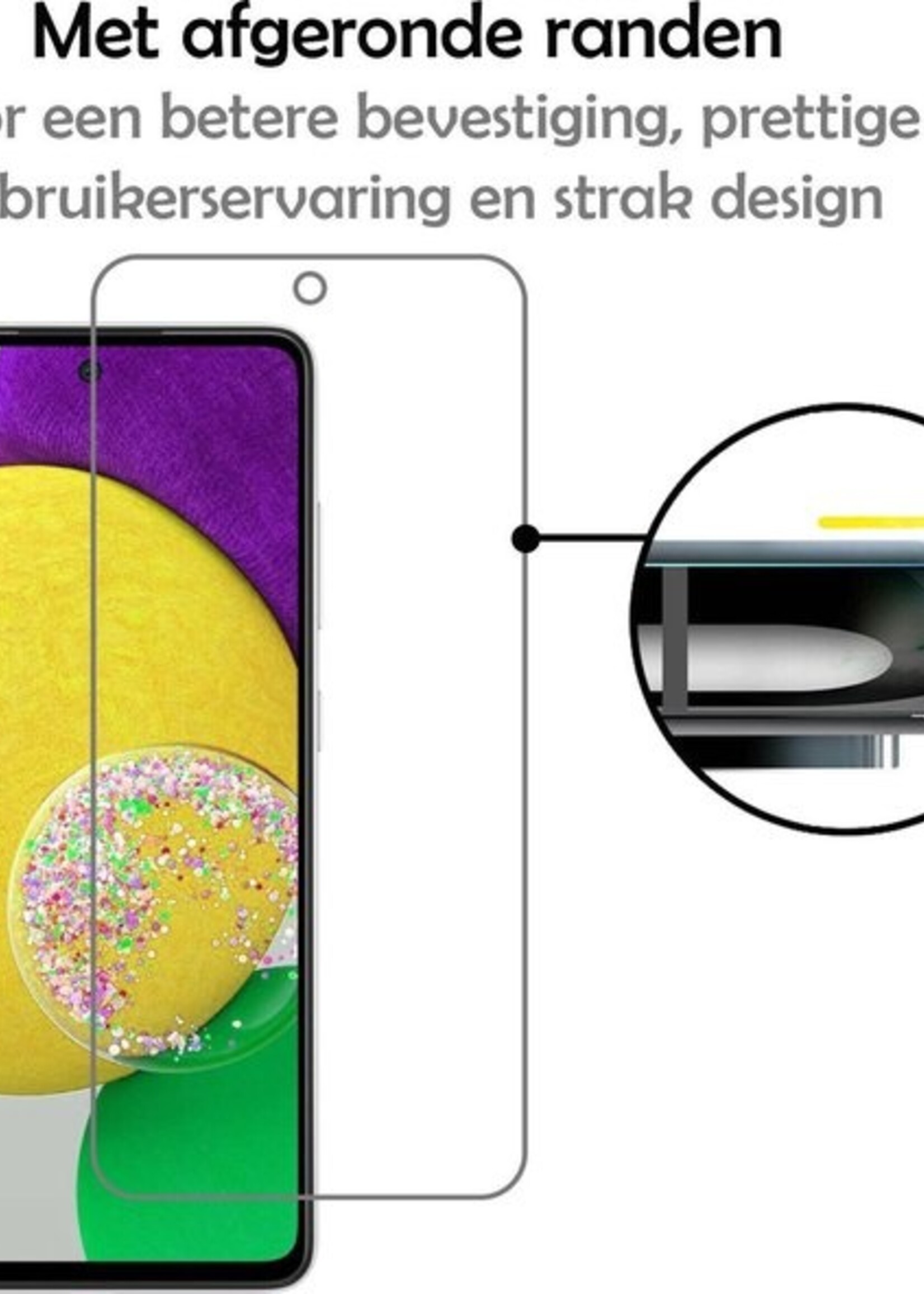 LUQ Hoesje Geschikt voor Samsung A52s Hoesje Siliconen Case Met Screenprotector - Hoes Geschikt voor Samsung Galaxy A52s 5G Hoes Siliconen - Rood