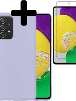 LUQ LUQ Samsung Galaxy A52s hoesje siliconen lila + screenprotector